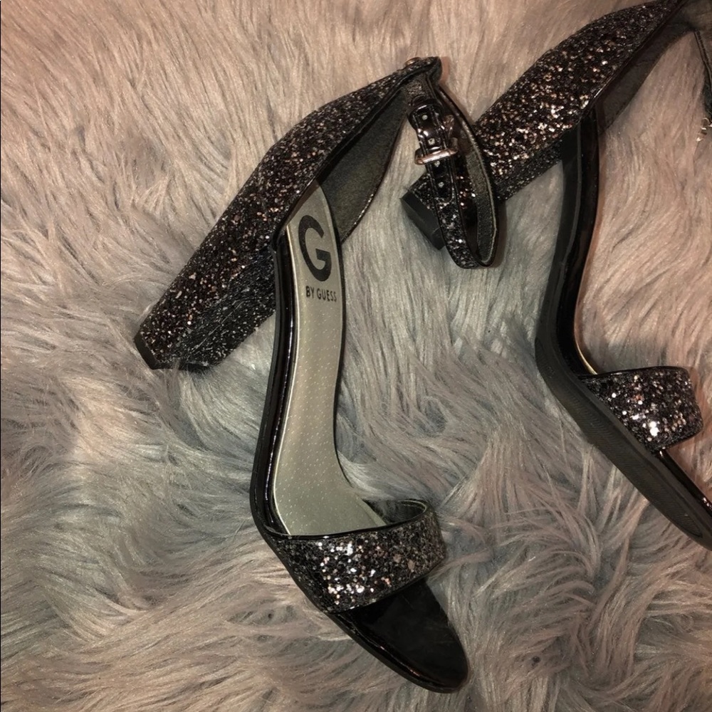 Sparkly black heels